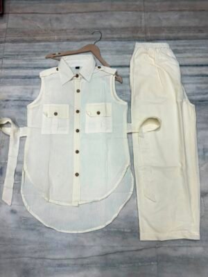Alternative view of Cord set cotton flax 
