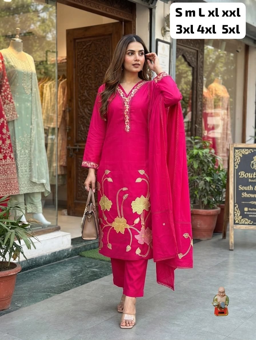 Launching New Designers Kurti Pent Dupatta Set - Image 4