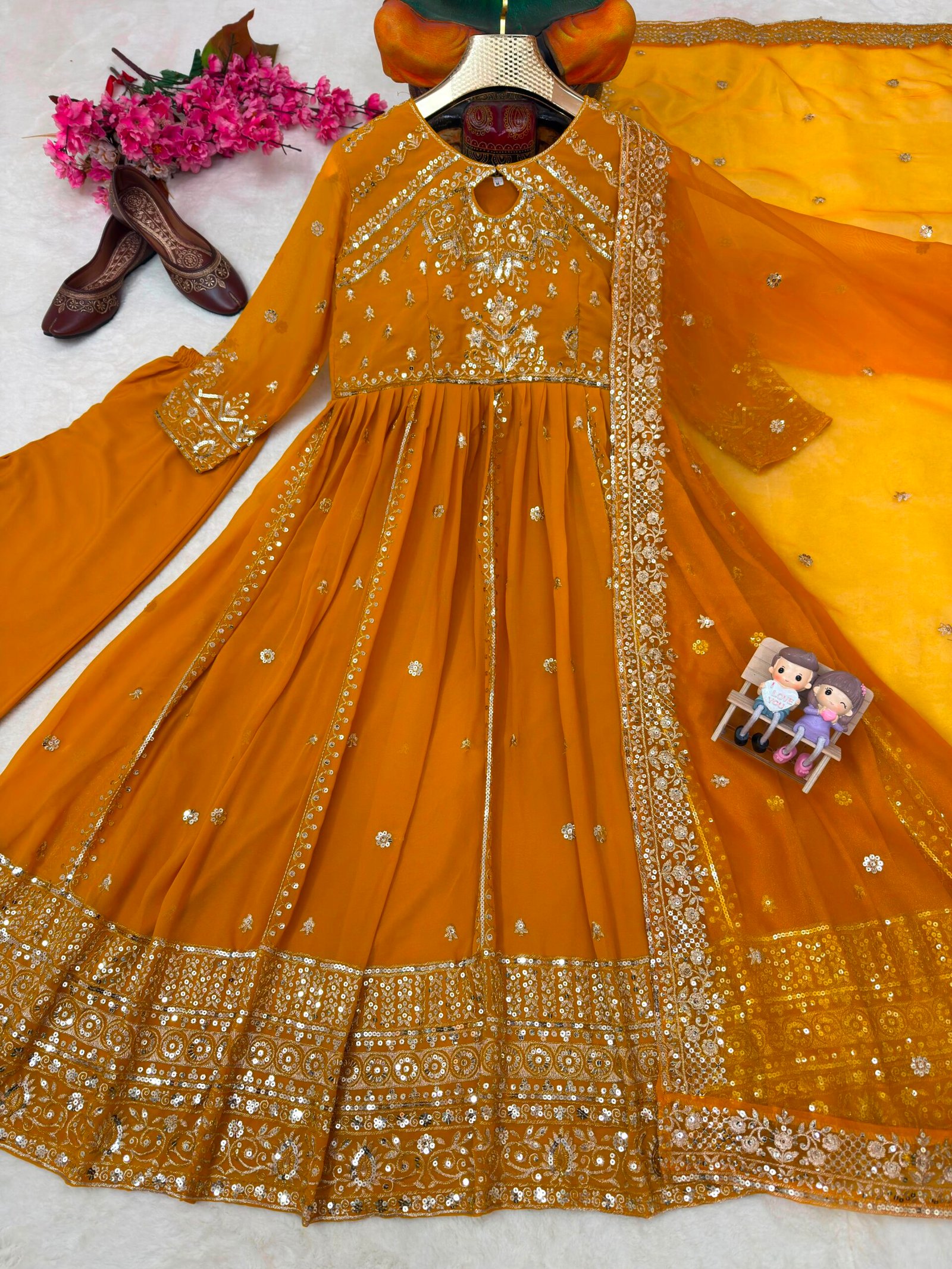 ENHANCE THE BEAUTY OF YOUR WARDROBE WITH THIS NEWLY LAUNCHED ANARKALI GOWN SET - Image 6