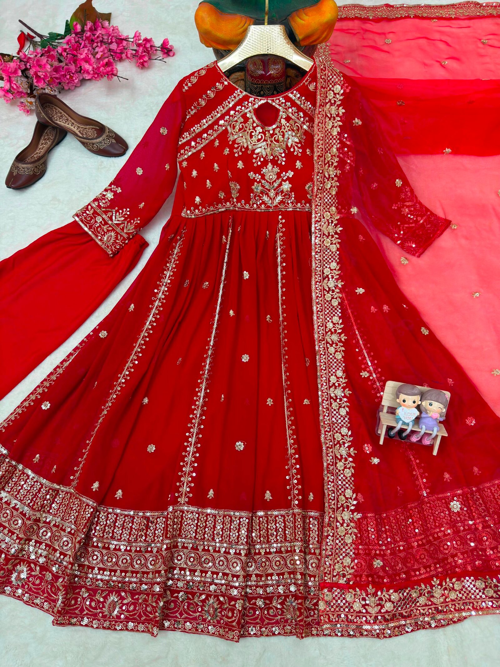 ENHANCE THE BEAUTY OF YOUR WARDROBE WITH THIS NEWLY LAUNCHED ANARKALI GOWN SET - Image 2