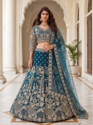 Intricate embroidery, rich hues, and timeless craftsmanship come together to create a lehenga that speaks luxury and grace. Perfect for weddings, receptions, and grand celebrations.