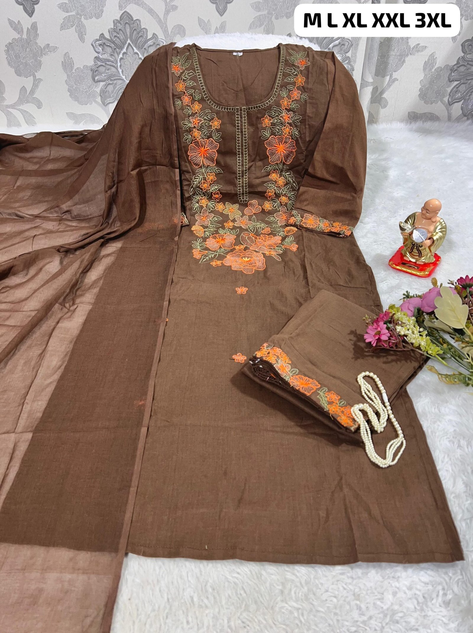 Kurti with plazzo with dupatta - Image 3