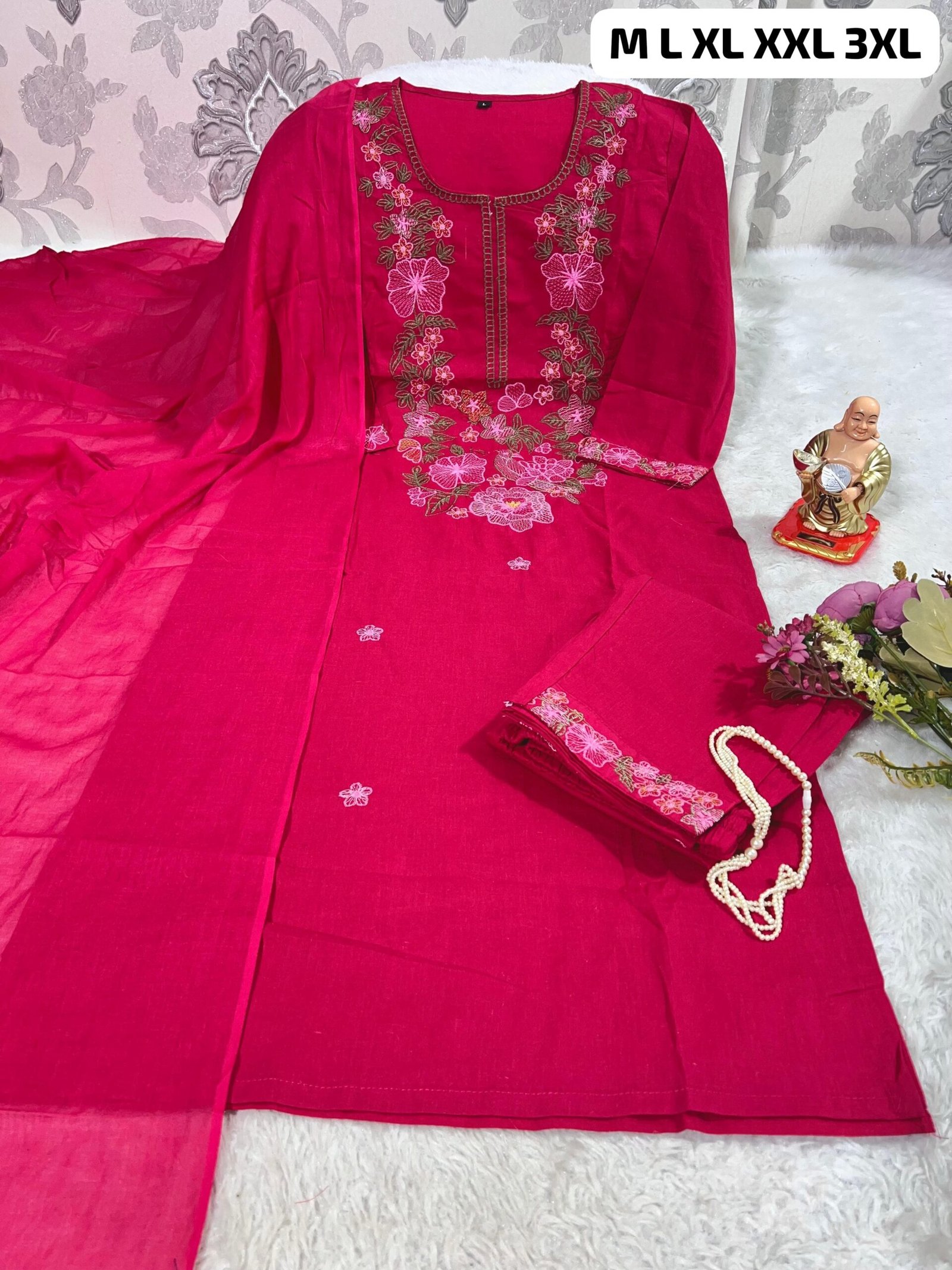 Kurti with plazzo with dupatta - Image 4