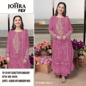 FOX GEORGETTE EMBROIDERED NAZMEEN WITH EMBROIDERED 
