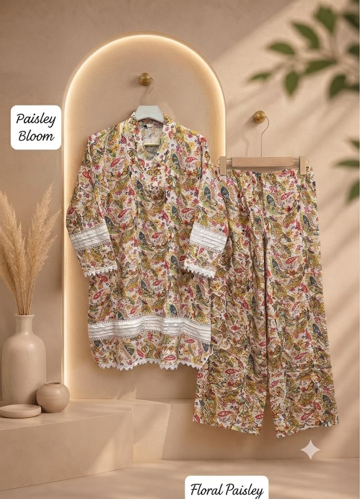 IMPORTED PAKISTANI STYLE LACE WORK CO-ORD SETS - Image 3
