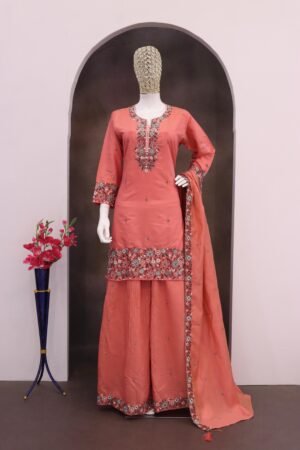 Alternative view of Roman Simar with Embroidery Multi & Zarkhan Work
