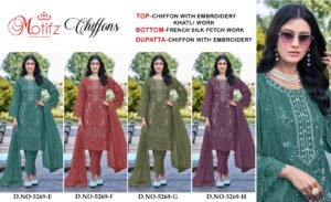 siffon  with Embroidery khatli work  