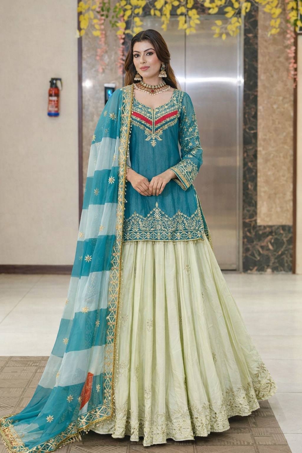 New Designer Party Top Lehenga & Dupatta Set - Image 3