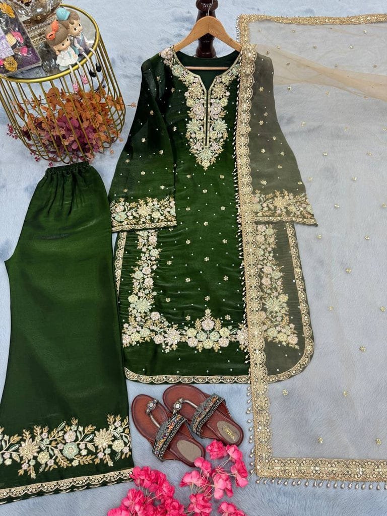 Pur Jimmy With Heavy Embroidery 5 mm Sequence Work With Diamond - Image 18