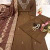 TRENDING KURTI AND PLAZZO SET IN HEAVY NECKLACE SEQUENCE EMBROIDERY & HAND WORK