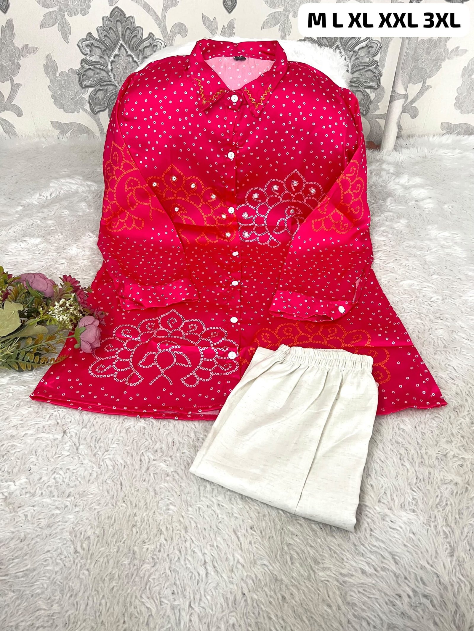 Pure Burbary Silk & CORD SET SET - Image 4