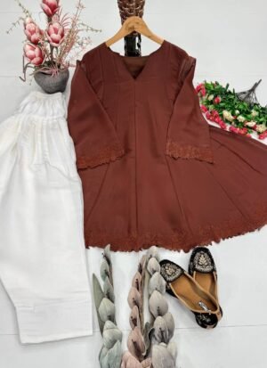 Alternative view of NEW DESIGNER HEAVY MAL CHANDERI TOP PLAZZO SUIT SET