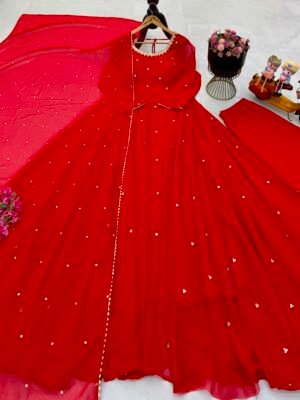 Alternative view of Real Modeling New Designer Party Gown & Dupatta Set