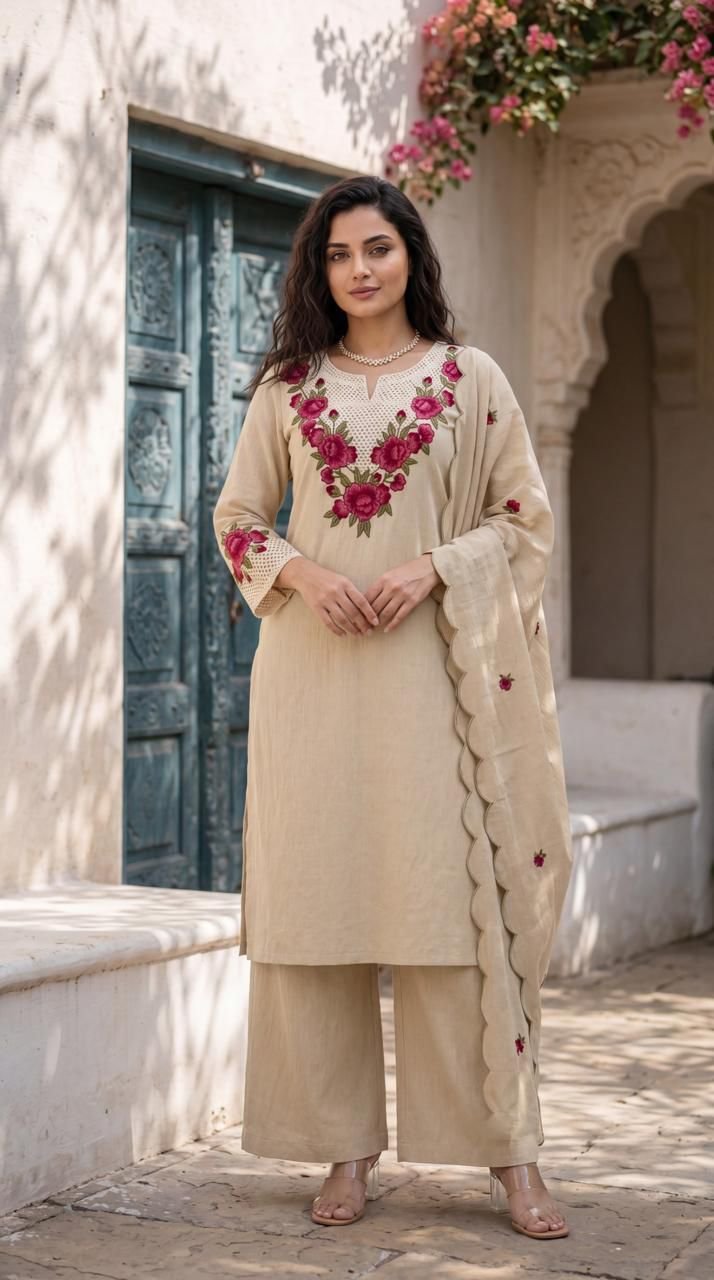Multi Embroidery Thread Work