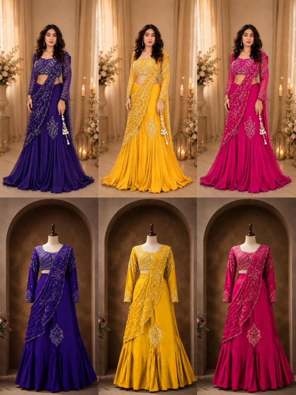 Lehenga Fabric Premium Chinnon Silk - Image 7
