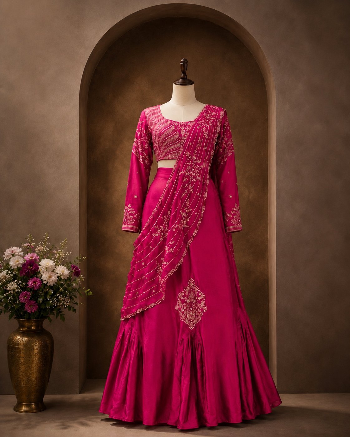 Lehenga Fabric Premium Chinnon Silk - Image 6
