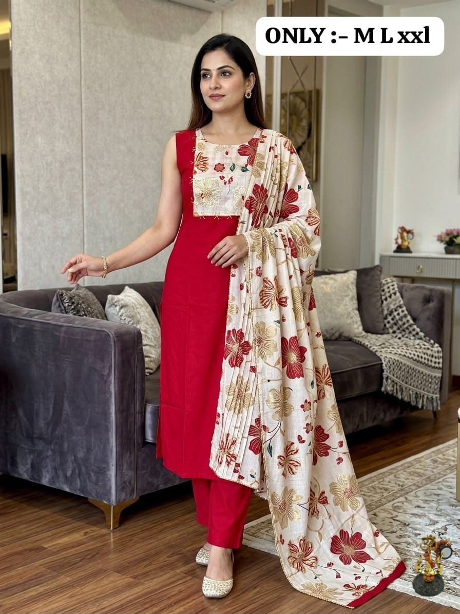 Elevate your ethnic wardrobe with our stunning new 3-Piece Suit Set - Image 6