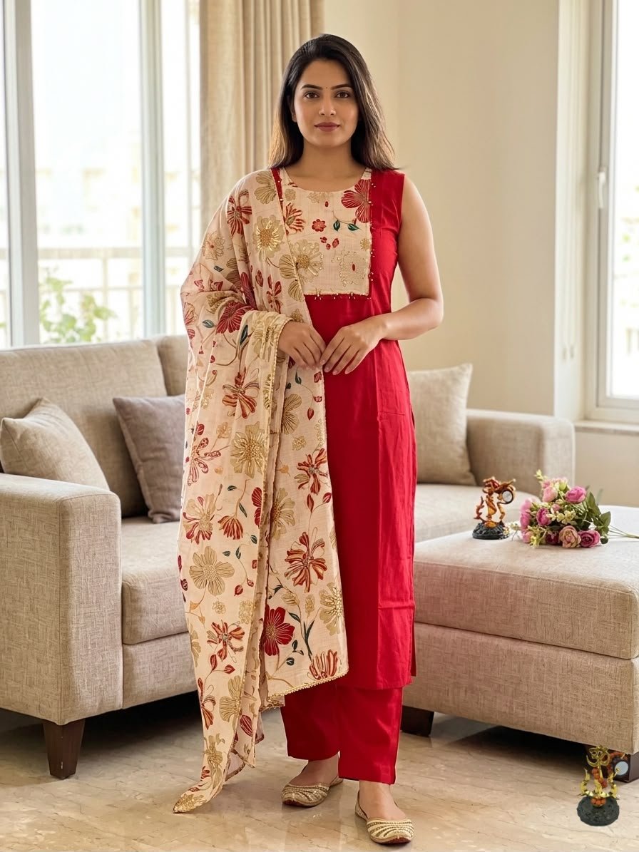 Elevate your ethnic wardrobe with our stunning new 3-Piece Suit Set - Image 10