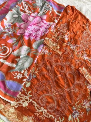 Alternative view of CAMBRIC COTTON WITH HEAVY EMBROIDERY WORK