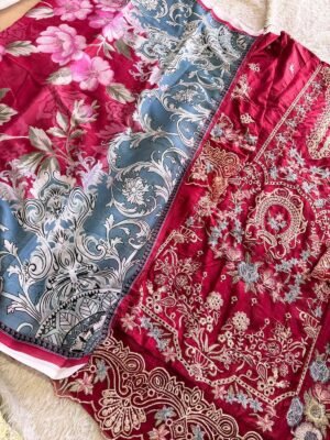 CAMBRIC COTTON WITH HEAVY EMBROIDERY WORK