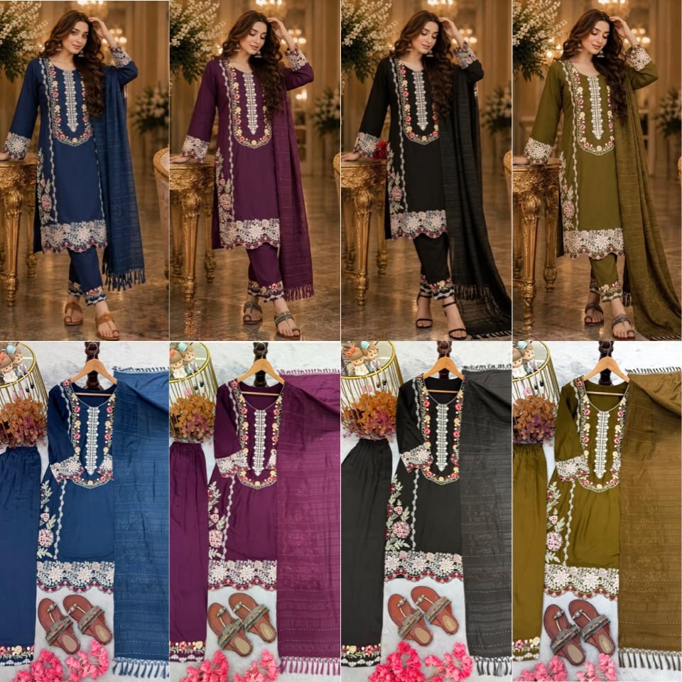 Đěsigner Party Wear Look Pur Satin Rayon Top & Bottom With Dupatta set - Image 5