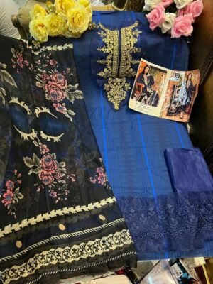 Alternative view of Cotton With Heavy Embroidery Work 