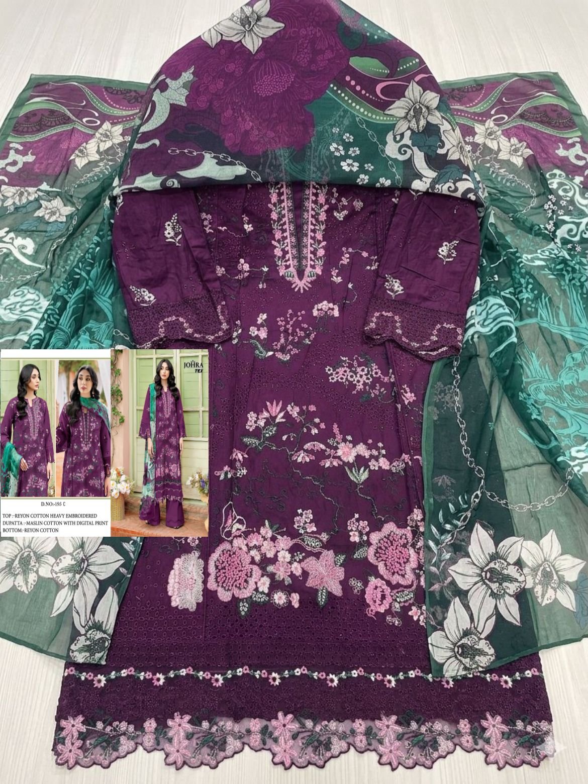 RAYYON COTTON WITH EMBROIDERED - Image 2