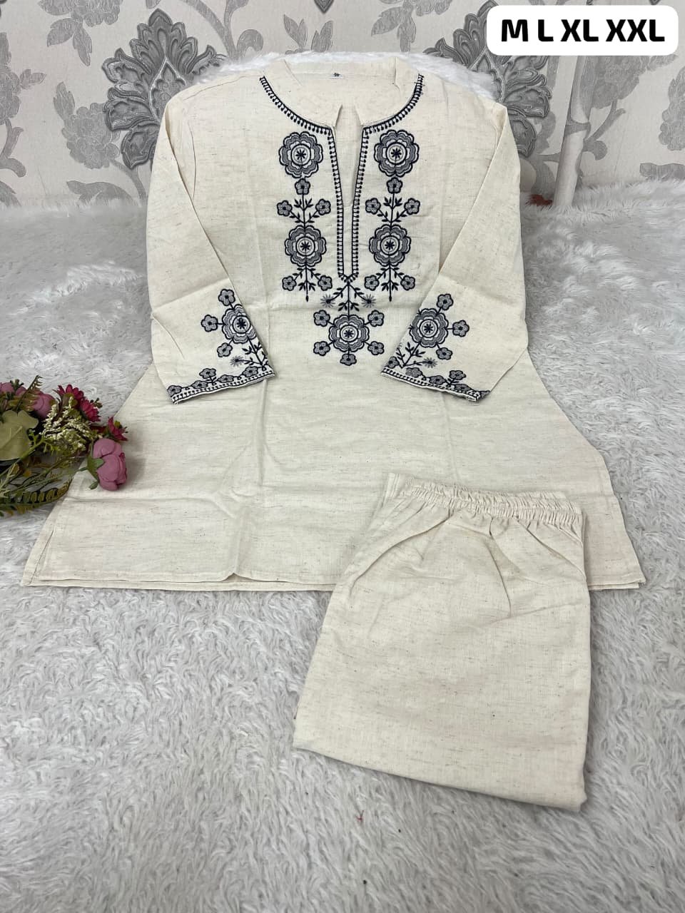 This Cotton Flex Cord-Set is all about timeless beauty and all-day comfort