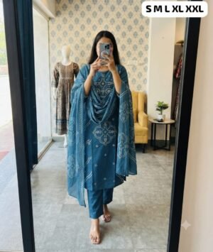 New straight kurta set with new style in machin