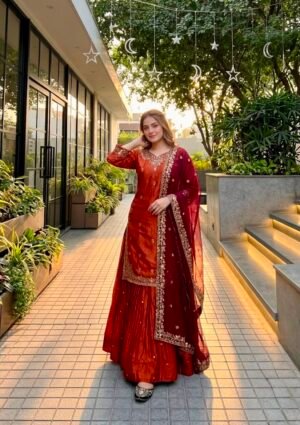 LUNCHING NEW DESIGNER WEAR HEAVY EMBROIDERY SEQUENCE WORK TOP WITH LEHENGAS