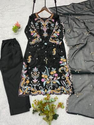 Alternative view of THIS WEDDING SEASON WEAR OUR BEAUTIFUL EMBROIDERED TOP , PANT WITH DUPATTA