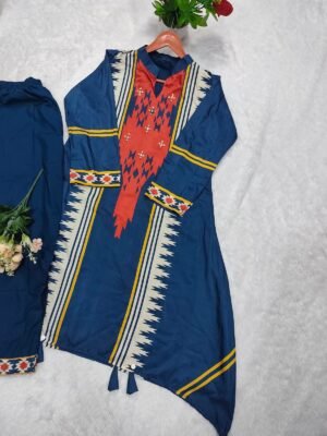Alternative view of Featuring Lilce New Party Wear Maslin Cotton Print Cord Set Wachi is Beautiful Nack With Occasion it is Very easy Breezy And Comfortable