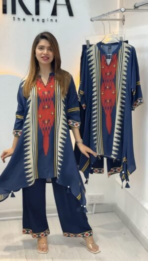 Featuring Lilce New Party Wear Maslin Cotton Print Cord Set Wachi is Beautiful Nack With Occasion it is Very easy Breezy And Comfortable