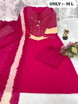 Alternative view of Looking to update your ethnic wardrobe? Check out this stunning Bandhani Suit Set—perfect for daily wear, office, or small gatherings