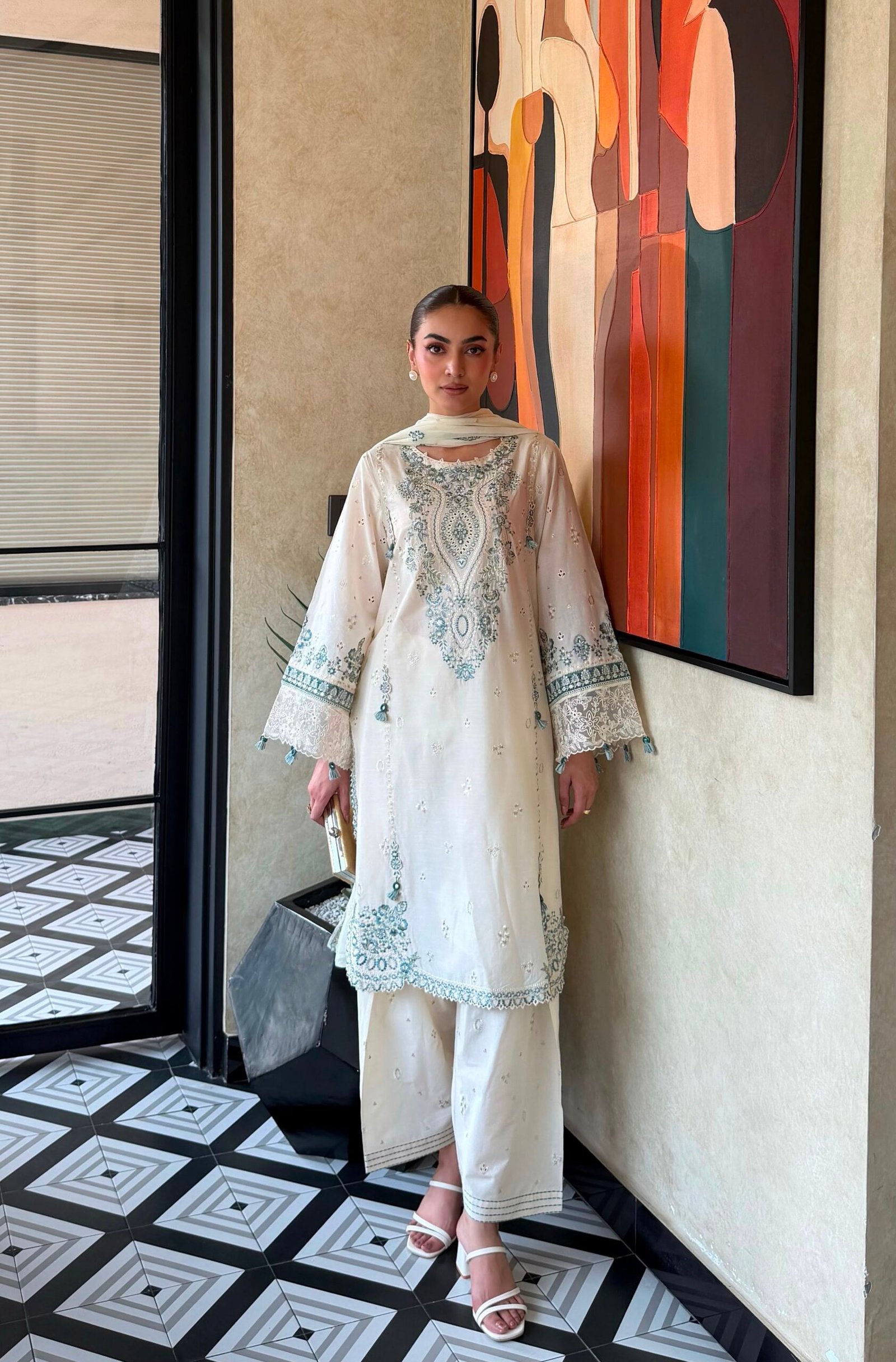 Đěsigner Party Wear Look Pur Satin Rayon Top & Pajama Farchi With Dupatta set