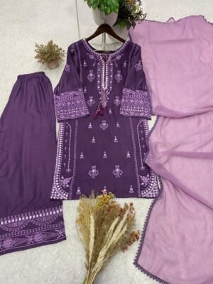 Alternative view of THIS WEDDING SEASON, TRY OUR DESIGNER EMBROIDERY WORK WITH PAPERWORK MIRROR EFFECTED SUIT