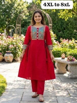 Alternative view of Designer heavy kurti pent set in premium cotton febric