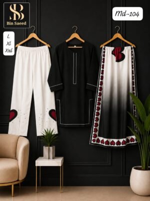 HEAVY QUALITY RAYON WITH WORK RAYON BOTTOM MASLIN DUPATTA