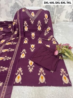 Alternative view of PURE MUL COTTON KURTI WITH PANT WITH MATCHING DUPPATA 