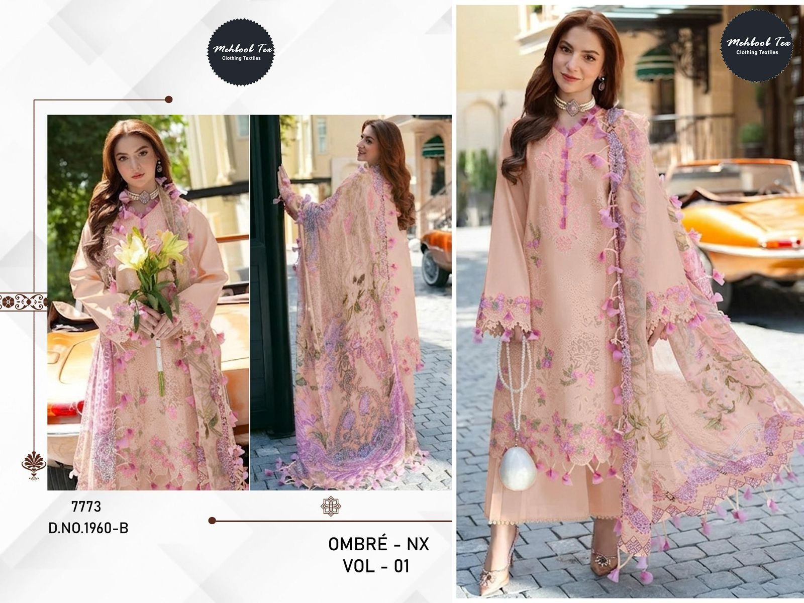 NEW COLOUR OMBRE STARLET LAWN COLLECTION