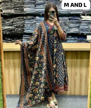 Look straight out of a dreamy movie set as  you turn around and walk in this elegant flaired suit The perfect of traditional wear 