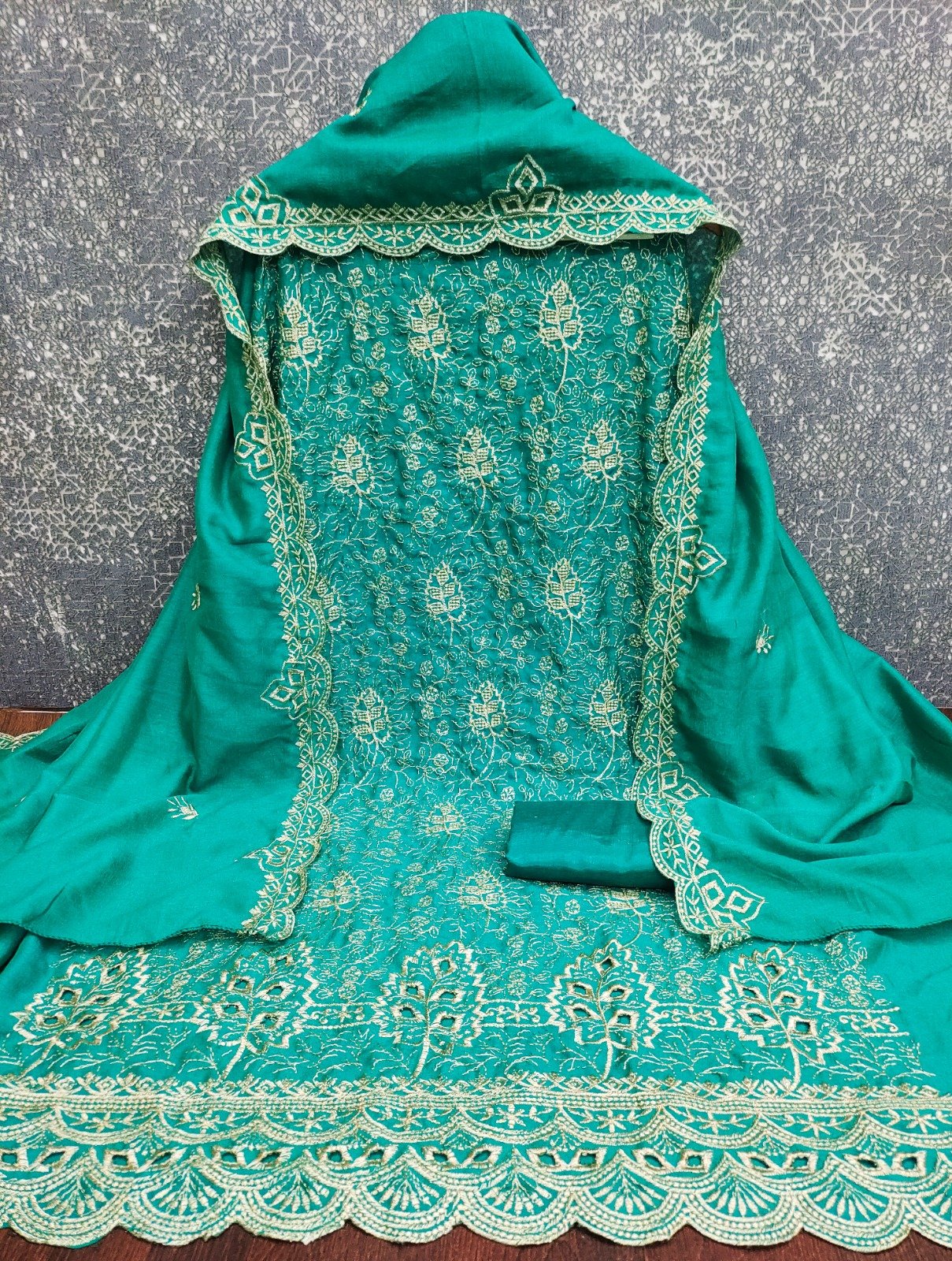 VICHITRA SILK WITH MULTI ALLOVER WORK - Image 2
