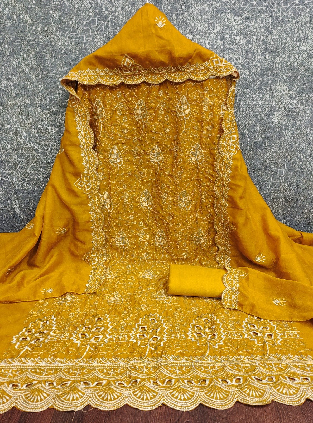 VICHITRA SILK WITH MULTI ALLOVER WORK - Image 10
