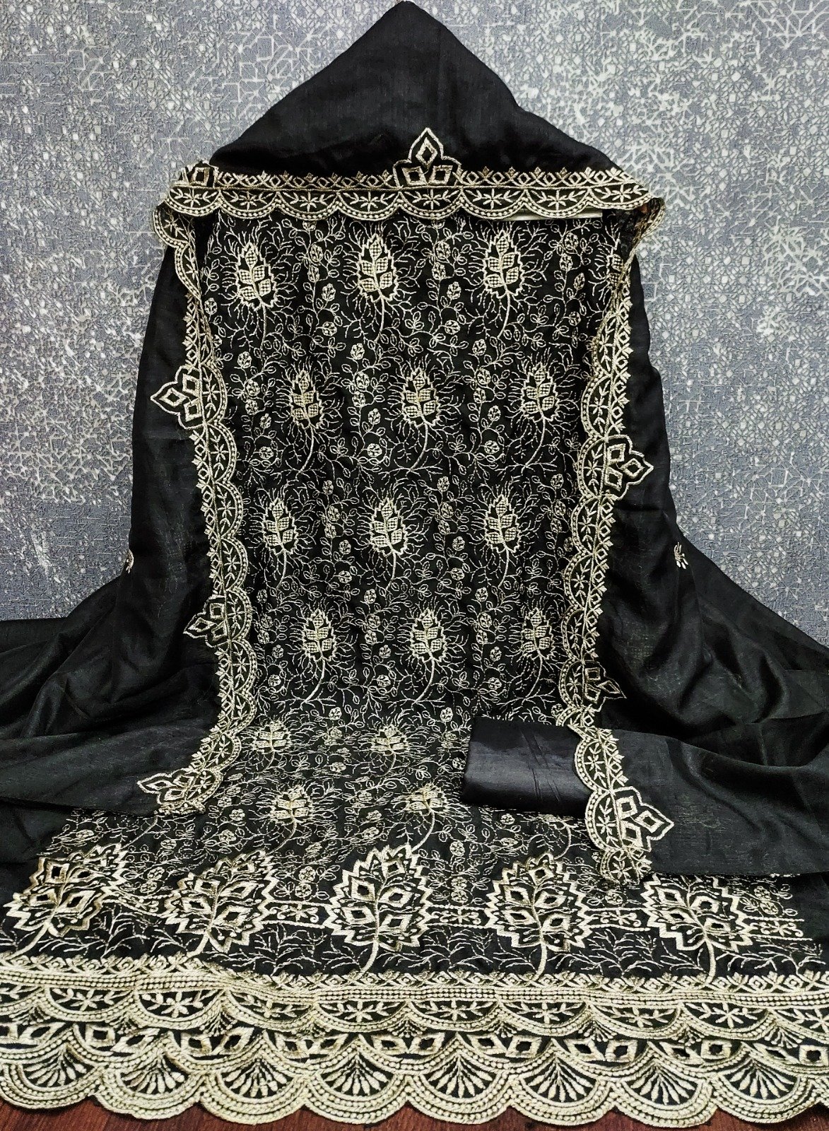 VICHITRA SILK WITH MULTI ALLOVER WORK - Image 6