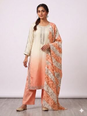 THIS WEDDING SEASON WEAR OUR BEAUTIFUL BEADS WITH REAL MIRROR EMBROIDERED TOP , PANT WITH DUPATTA