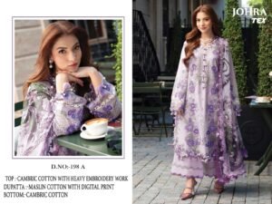 CAMBRIC COTTON WITH HEAVY EMBROIDERY WORK