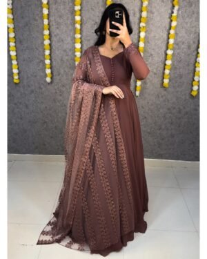 New launching festival special gown dupatta