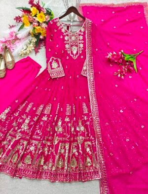 Alternative view of Launching New Design  Trending Fox Georgette *Gwon&Pent&dupatta 