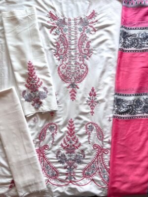Alternative view of Reyon With Cotton Thread Embroidery Work And Sequence Work
