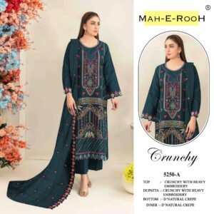 Crunchy with Heavy Embroidered 3mm Sequence work + Khatli Work